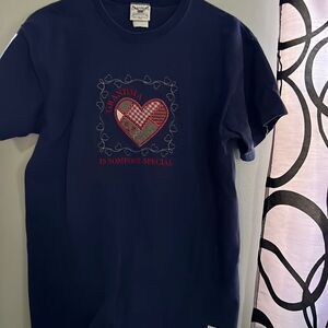 Oarsmen “grandma, is someone special” quilted heart shirt, size medium